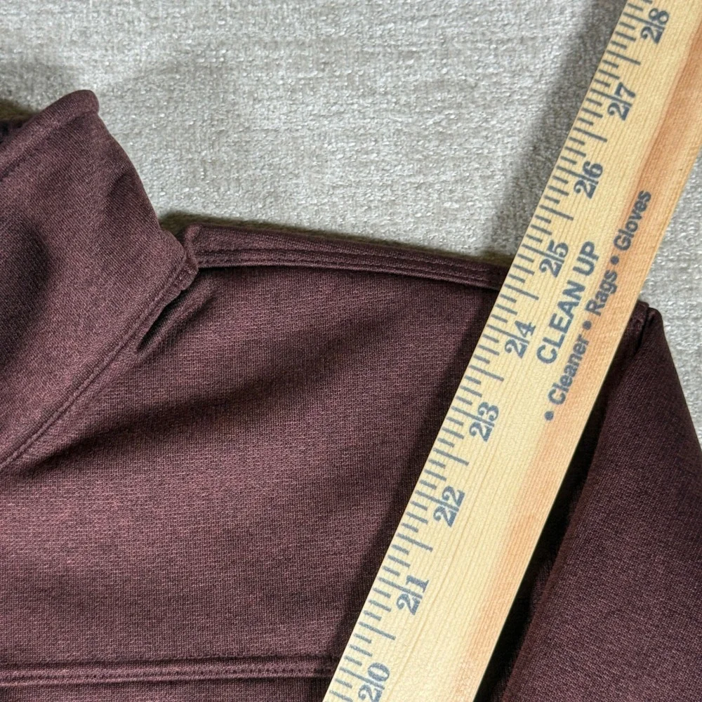 The North Face 1/4 Zip Pullover Mens XL Burgundy Stretch L/S US Freeskiing CUG0